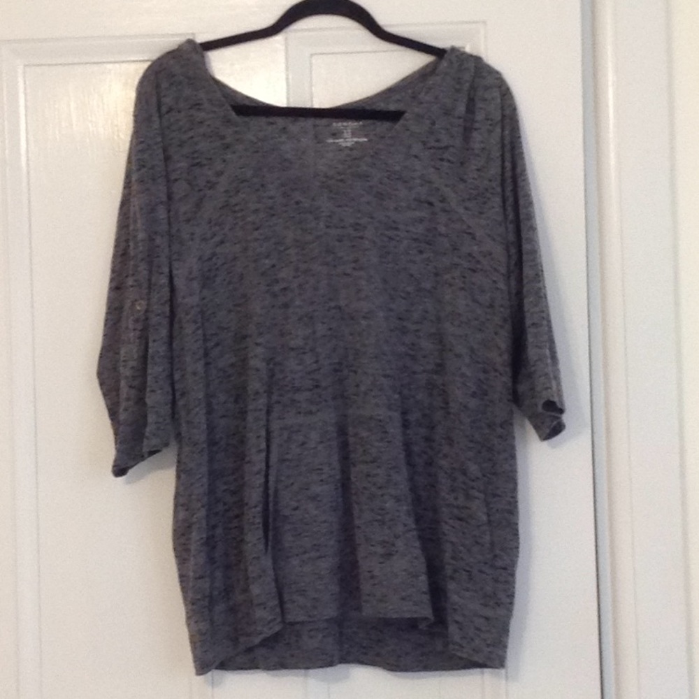 Grey/black lightweight hoodie